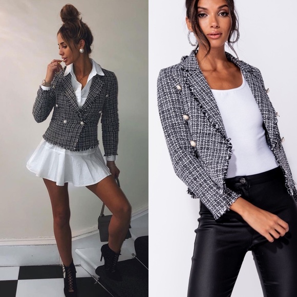 Paris&Pearle Jackets & Blazers - Restocked 5 🌟Tweed Dreams Black Blazer